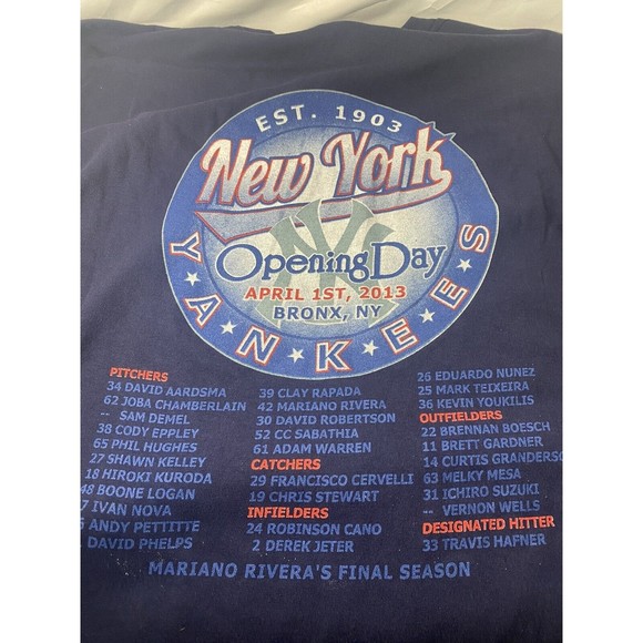 New York Yankees Graphic Shirt Mens 2Xl Blue 2013 Opening Days Derek Jeter - Picture 10 of 10